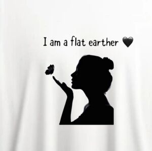 White T-Shirt with Black Silhouette Design